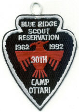 1992 Camp Ottari 30th Anniversary Pocket Patch